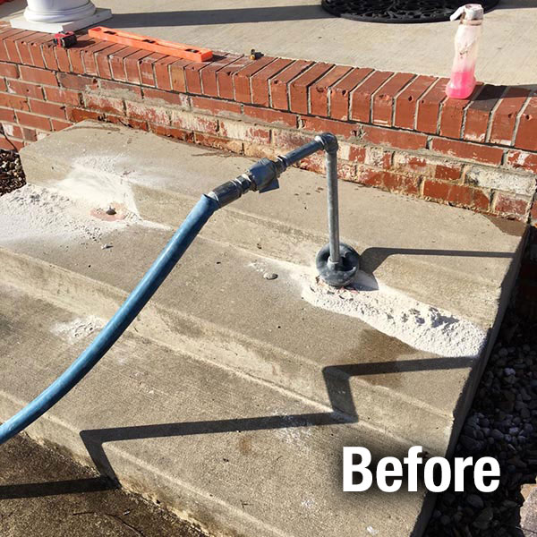Cleveland West​ Concrete Steps Leveling - Before