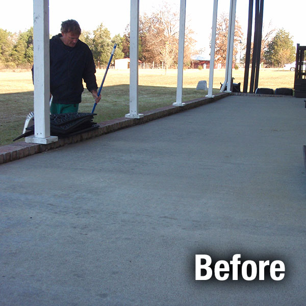 Cleveland West​ Concrete Patio Leveling - Before